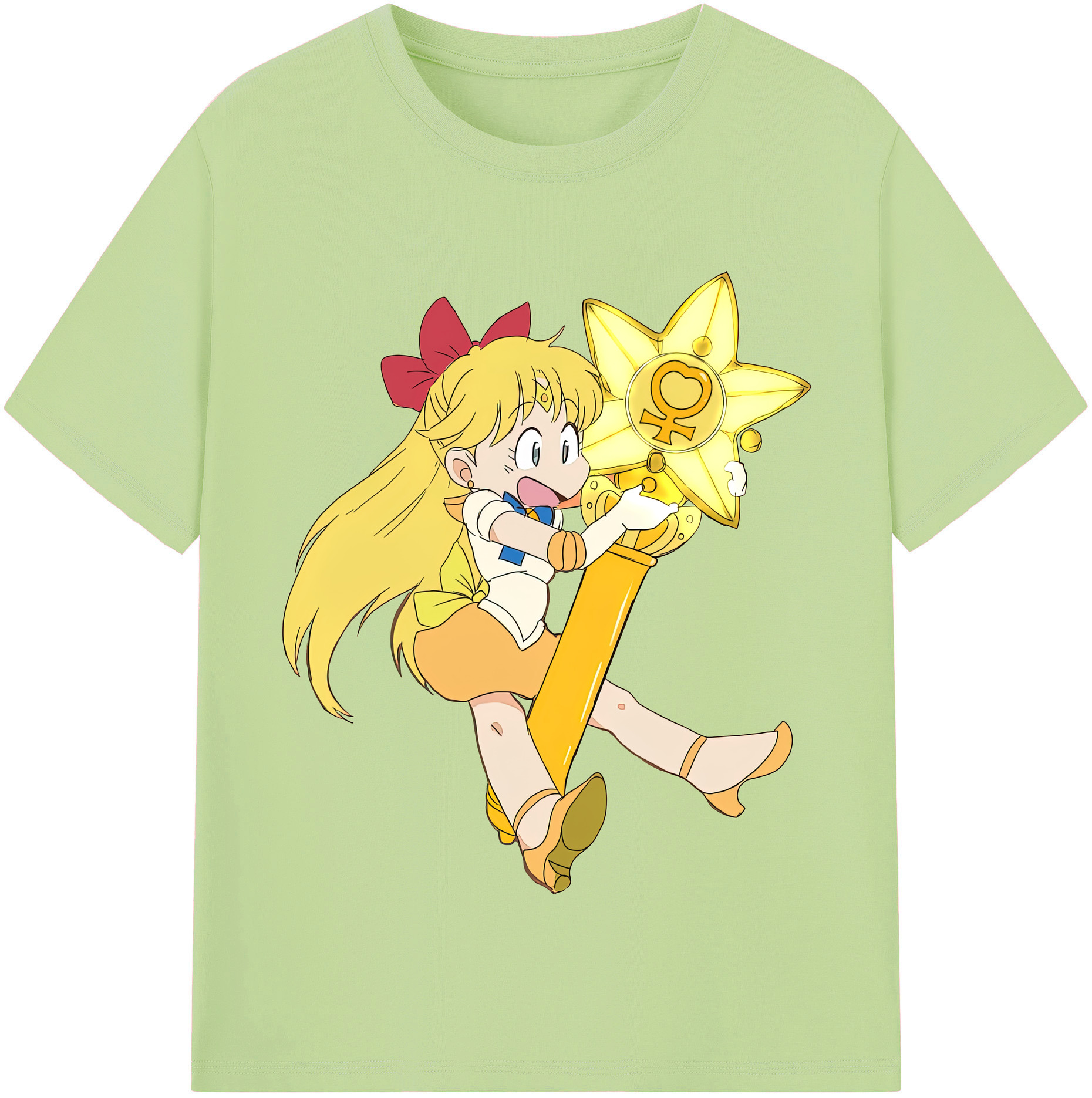 （画像用） 美少女戦士セーラームーン 愛野 美奈子 あいの みなこ Sailor Moon Aino Minako 綿100％半袖Tシャツ（フロントプリント）